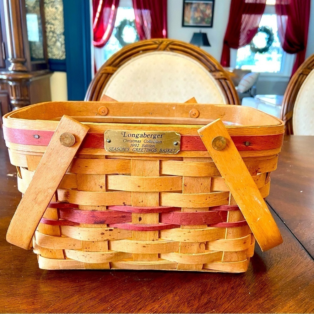 Longaberger Christmas Collection 1992 Edition Season's Greetings Basket